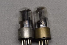 6J5GT GE (One Rebrand) Audio Receiver Power Amplifier Vacuum Tubes Tested Pair