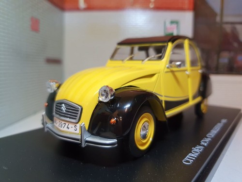 Citroen 2CV6 Charleston Brookside jaune 2CV 1982 échelle moulée sous pression modèle 1:24 - Photo 1/8