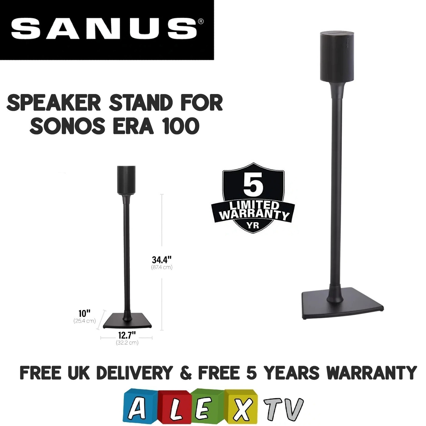 SANUS WSSE32, Designed For Sonos, Speaker Mounts and Stands, Products