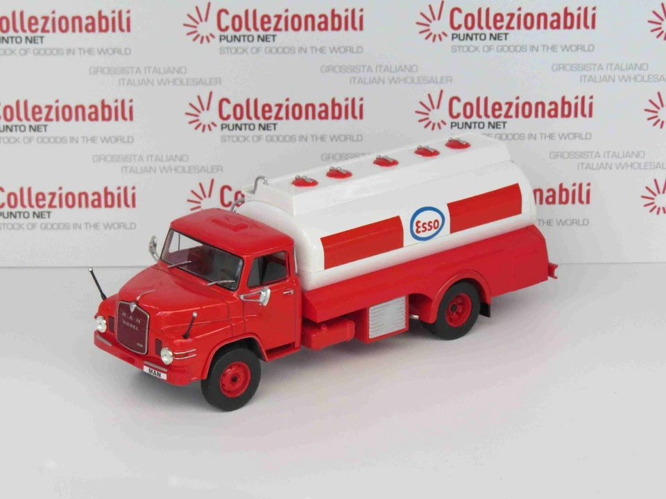 DIE-CAST CAMION TANK TRUCK MAN 626H KURZHAUBER CISTERNA ESSO 1:43 - DE AGOSTINI - Immagine 3 di 4