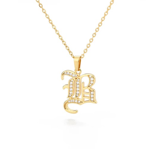 Collar Inicial Capital Acero Inoxidable Mujeres Joyería Colgante Cadena Gargantilla Regalo - Imagen 19 de 44