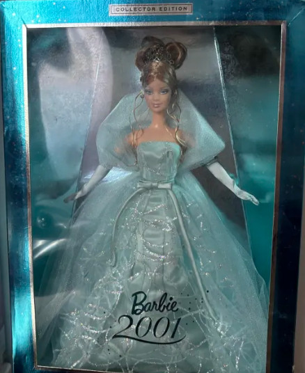 2001 Collector's Edition Barbie In Light Blue Dress, Mattel #50841 NIB