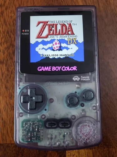Gameboy Color FunnyPlaying Q5 XL IPS Console atomic purple Screen GBC Game Boy