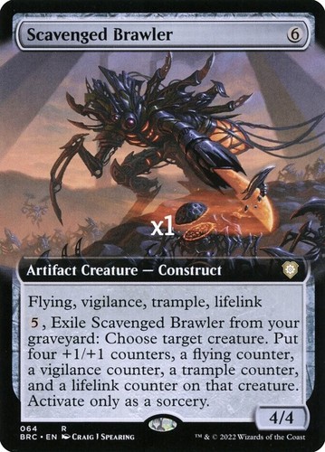 MTG Borderless Commander: The Brothers' War BRC Scavenged Brawler MINT - 第 1/1 張圖片