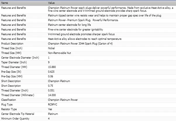 Paquete de 6 bujías Champion Platinum para AUDI A6 QUATTRO 2002-2004 V6-3,0 L Foto 4 de 4