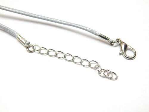 10 Halsband Wachsband 46cm Halskette mit Karabinerverschluss 1,5mm Schmuckband - Bild 21 von 25
