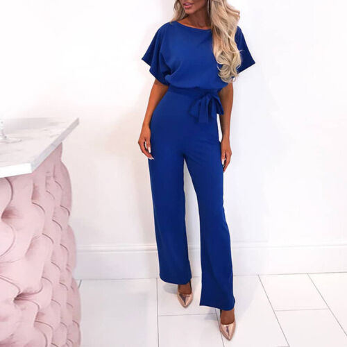 Frauen Playsuit Hosen Strampler Einteiliger Overall Elegantes Langes æ - Bild 11 von 23