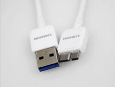 2 X Original OEM Samsung Galaxy Note3 S5 White USB 3.0 Data Sync Cable Charger