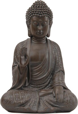 Leekung Buddha Statue for Home Decor,Buddah Statute Zen Dark Brown