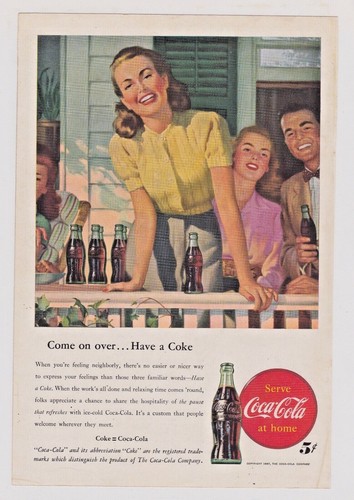 COMPLETE SET OF 6 1947 COCA COLA ADS NATIONAL GEOGRAPHIC MAGAZINES - Picture 4 of 7