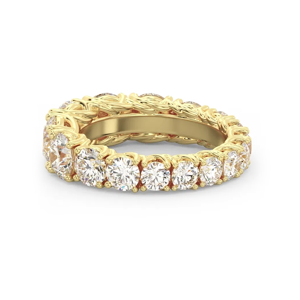 Alliance Femme Or Jaune 14K 0.50 Ct Diamant De Laboratoire - Taille 7.5 - Neuve Sur Mesure