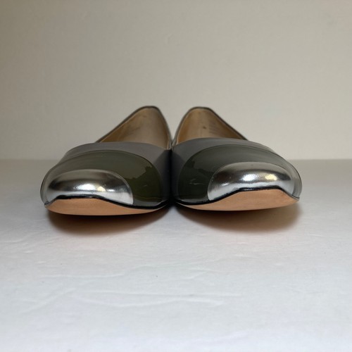 Zapato sin cordones Talbots de vestir plano de cuero para mujer talla 7,5 gris verde plata puntera - Imagen 10 de 14