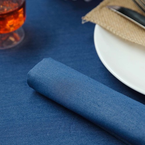 10 pcs 17" wide Dark Blue Faux Denim Polyester Napkins Party Table Decorations - Picture 3 of 7