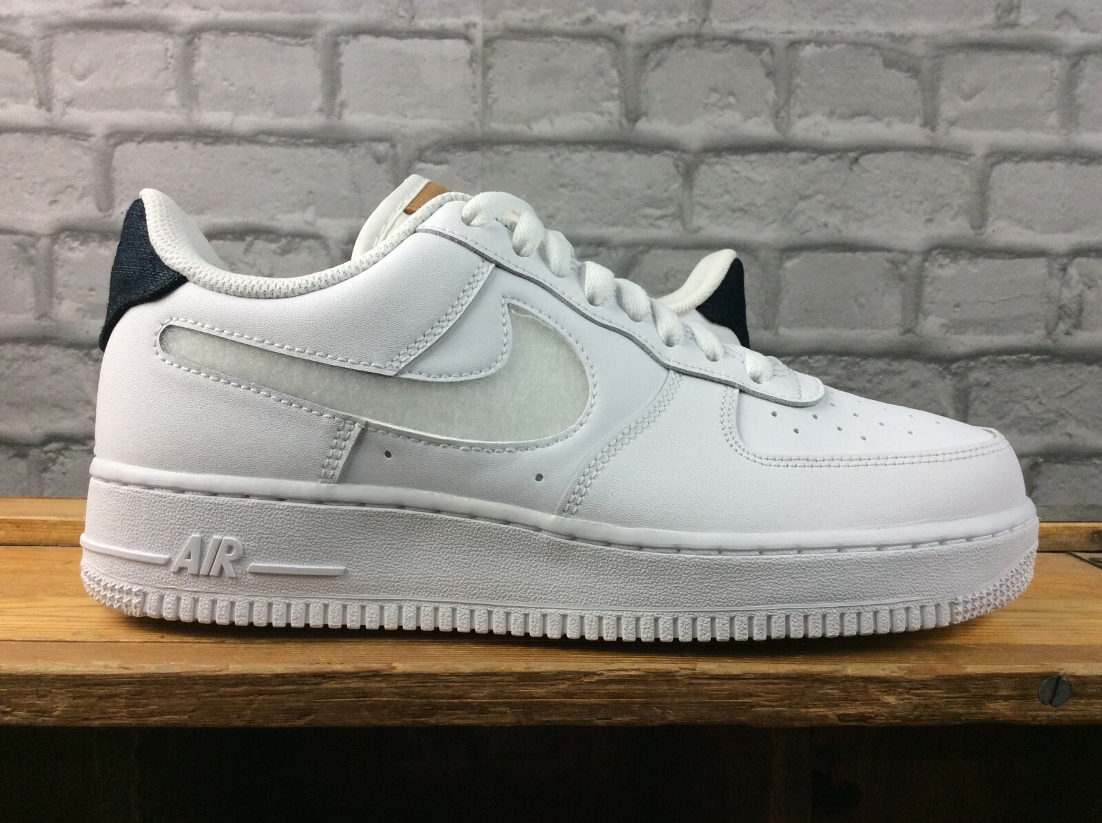 NIKE MENS UK 7 EU 41 AIR FORCE 1 07 LV8 LEATHER TRAINERS WHITE TAN NAVY M |  eBay