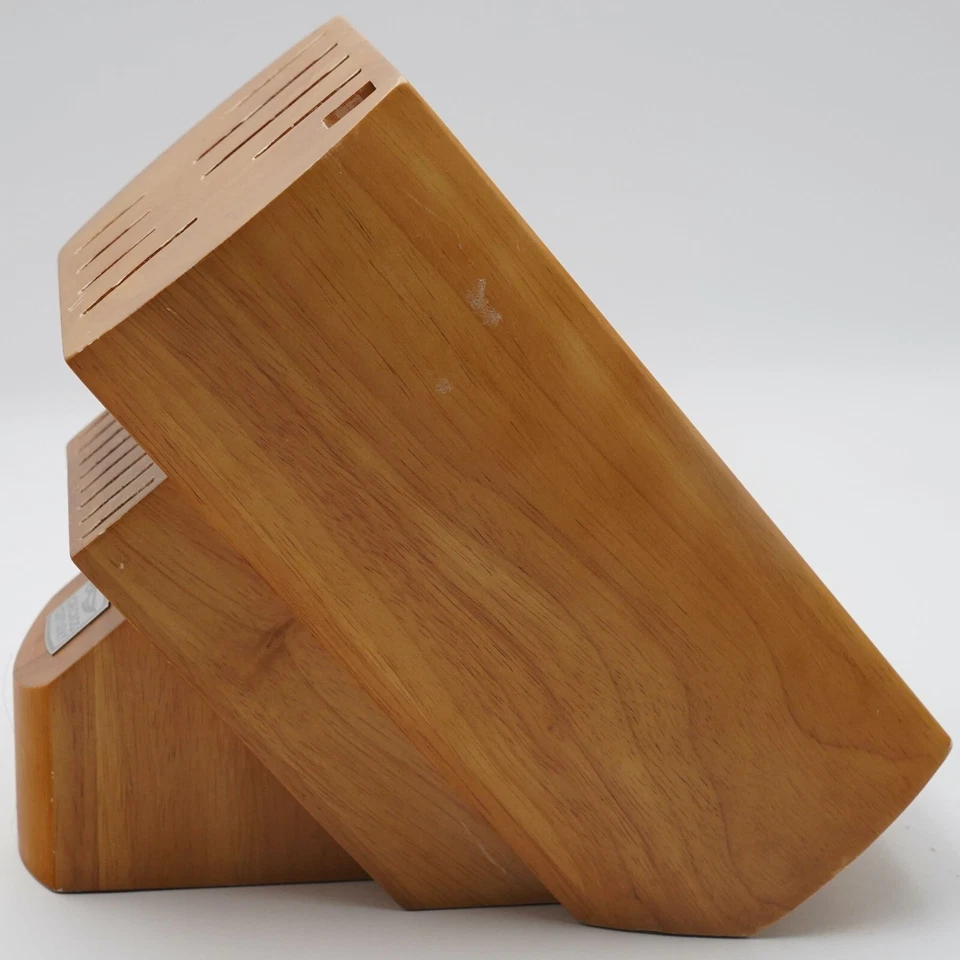 Soporte de bloque de cuchillos de madera Chicago Cutlery Fusion soporte de almacenamiento de 17 ranuras Foto 4 de 4