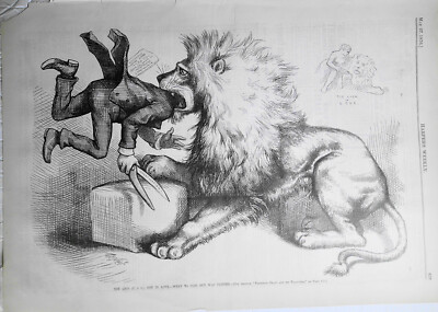 Der Löwe ( U.S.G Nicht Verliebt, Went To Clip Aber Was Clipped. von Thomas Nast