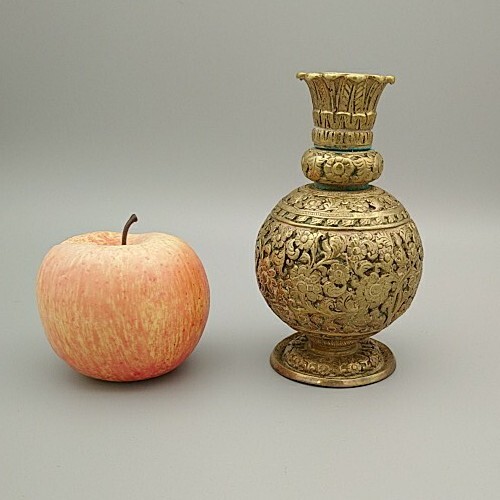 Antique Middle Eastern Bronze Metal Hookah Pipe Base 18th Century 14cm tall - Picture 2 of 15