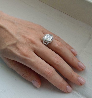 3.60Ct Round Unique Moissanite Eternity Engagement Band 14K White Gold Finish 3.60Ct Round Unique Moissanite Eternity Engagement Band 14K White Gold Finish