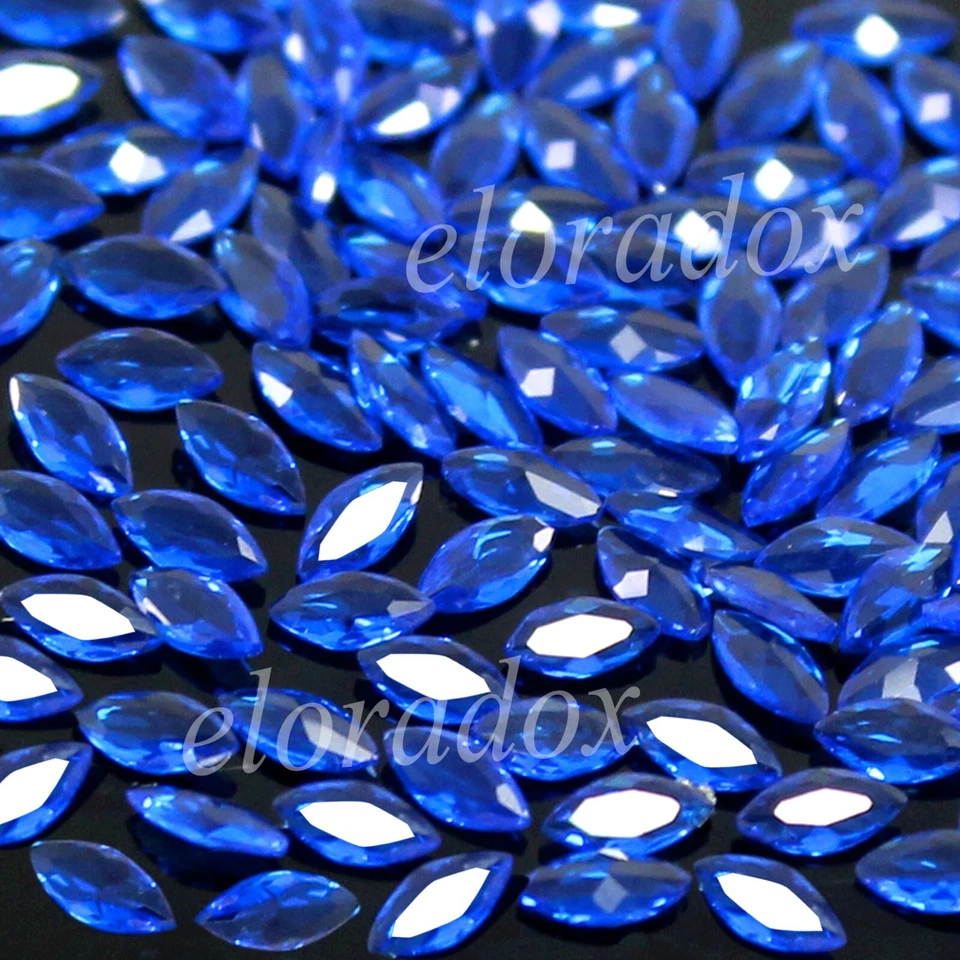 Piedra preciosa de corte marquesa natural bloque D azul certificado tanzanita 4x2,5 mm 500 piezas Foto 2 de 4