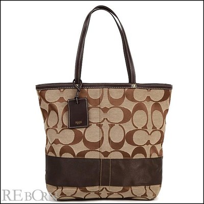 Coach Bag Outlet COACH Tote Stripe Signature Tote Bag 10125