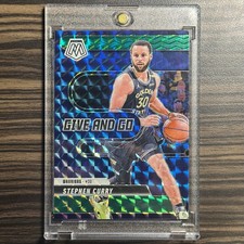Stephen Curry 2024-25 Panini Mosaic Give and Go #9 Green Mosaic Prizm Warriors