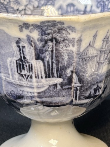 HTF 1848 MEDINA BLUE POSSET PUNCH SYLLABUB TODDY CUP FURNIVAL - Picture 13 of 21