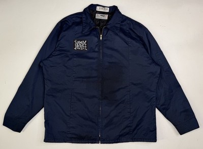 Vintage Napalm Death Grindcore Metal Band Patch Mechanic Work Jacket Blue | XL