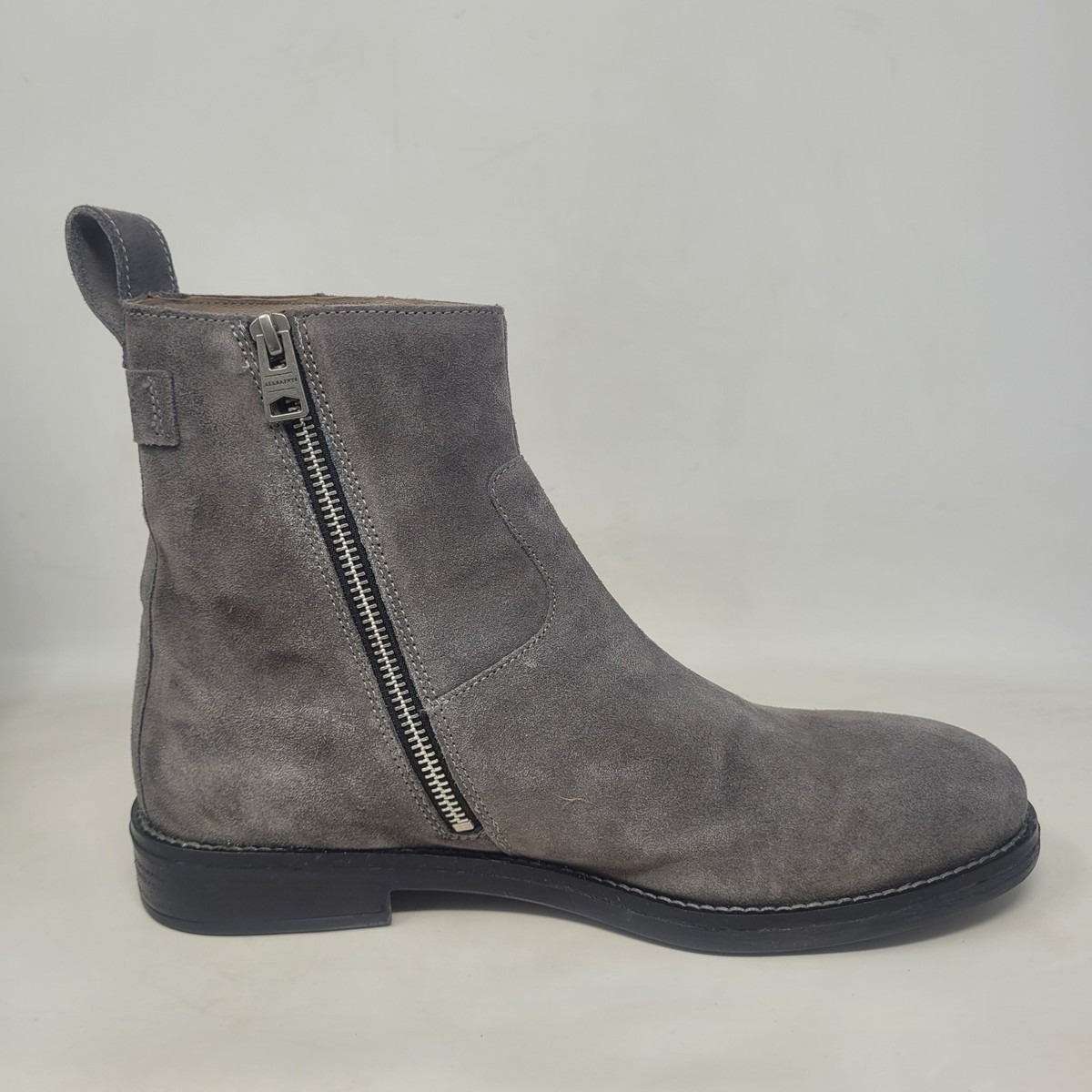 AllSaints Boots Mens EU42 US9 Gray Suede Hollow Chelsea  display picture 1