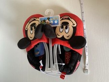 Mickie Mouse Disney Plush Slippers W/Ears Toddler Size 7-8 New with Tags