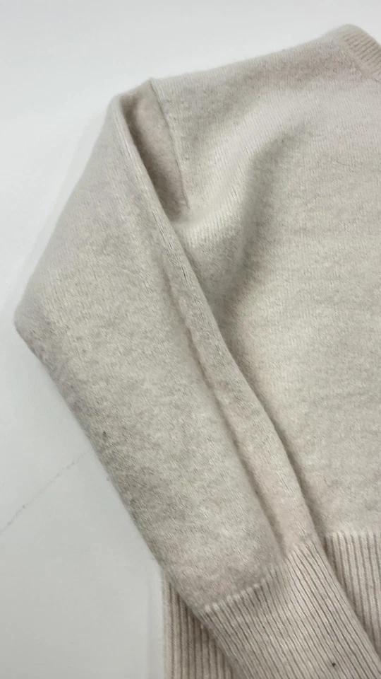 Suéter Athleta Mujer Pequeño Beige Lana Merino Cachemira Cuello Redondo Pullover Foto 2 de 4