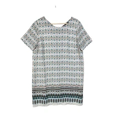 LULUS Botanical Beauty Shift Dress Beige Liberty Floral Keyhole Women's Medium