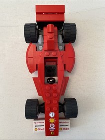 Lego Racers Ferrari F1 Fuel Stop Set 8673 w/ Booklet & Minifigures See Desc