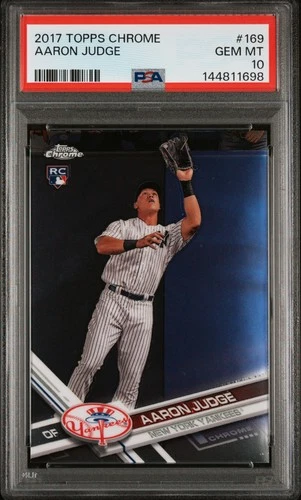 2017 TOPPS CHROME #169 AARON JUDGE ROOKIE RC PSA 10