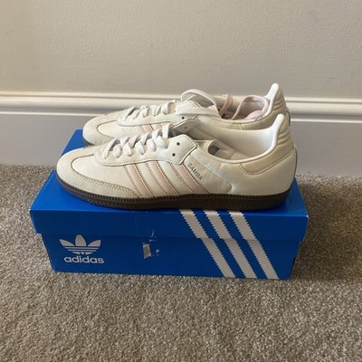 Adidas Samba OG. IH2751. UK Größe 9. Damen Sneaker Box mit Deckel. '' Creme/Rosa