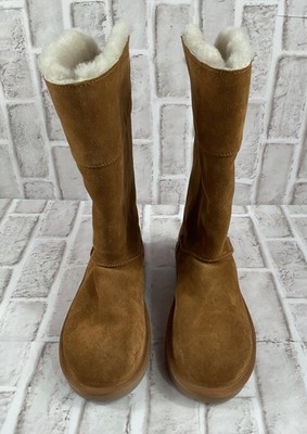 Koolaburra by UGG Boots Womens Size 9 Chestnut Suede Fur Andrah Tall