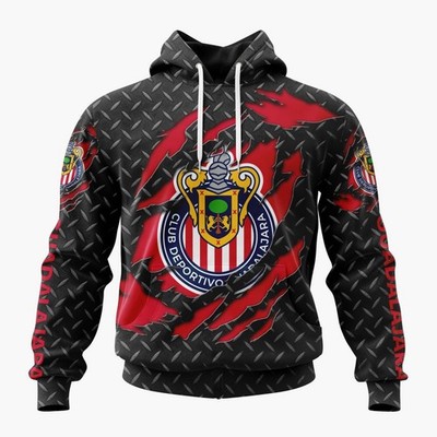 Personalized LIGA MX Chivas Guadalajara Special Black Metal T-Shirt Soccer 