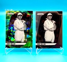 🔥Eddie Collins Lot! 🔥Green Cracked Ice Prizm + Silver Prizm Insert! 😮