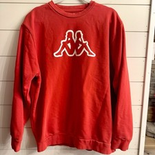 KAPPA Vintage 90's Y2k Red Sweatshirt Logo SZ Large