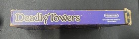 NES Nintendo DEADLY TOWERS - Complete With box game sleeve manual tested
