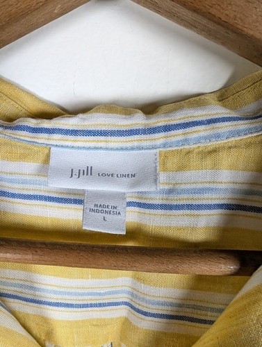 J jill Love Linen Top Size Large Costal Beach Lagenlook Tunic Summer Lightweight - Picture 4 of 7