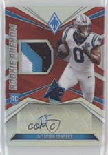 2024 Panini Phoenix Rookie Phenoms Jersey Red 90/99 Ja'Tavion Sanders Auto 1co7