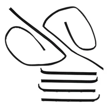 TRQ Window Sweep & Run Channel Weatherstrip Seal Set Compatible with 1980-198...