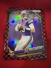 2025 Panini Prizm - J.J. McCarthy #279 Black & Red Checker Prizm- case hit!!