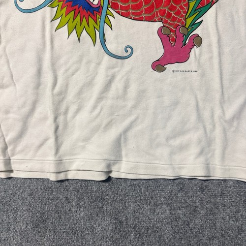 Vintage Dim Sum Shirts T-Shirt Men’s XL Dragon Single Stitch Stained White - Picture 9 of 14