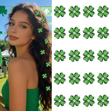 20PCS St. Patrick's Day Four Leaf Clover Hair Clips for Women  Girls