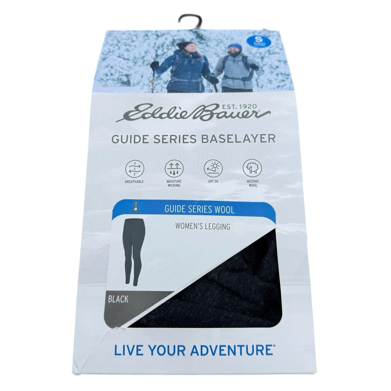 NWT Eddie Bauer Womens Merino Wool Legging Guide Series Baselayer Retail $90