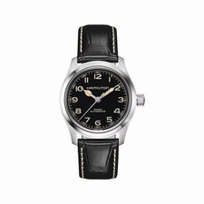 New Hamilton Khaki Field Murph Automatic 38mm Black Dial Leather Strap H70405730