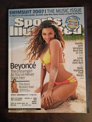 BEYONCE 2007 Sports Illustrated Swimsuit Issue w/ 3D Glasses and Kanye West