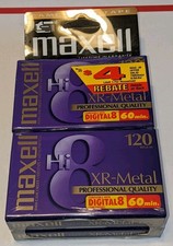Lot Of 4 Maxell Videotapes XR-Metal Hi8 120 Professional Camcorder P6-120 XR NEW