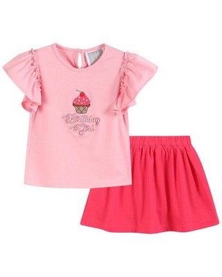 Lil Cactus Top & Skort Set Pink 3T